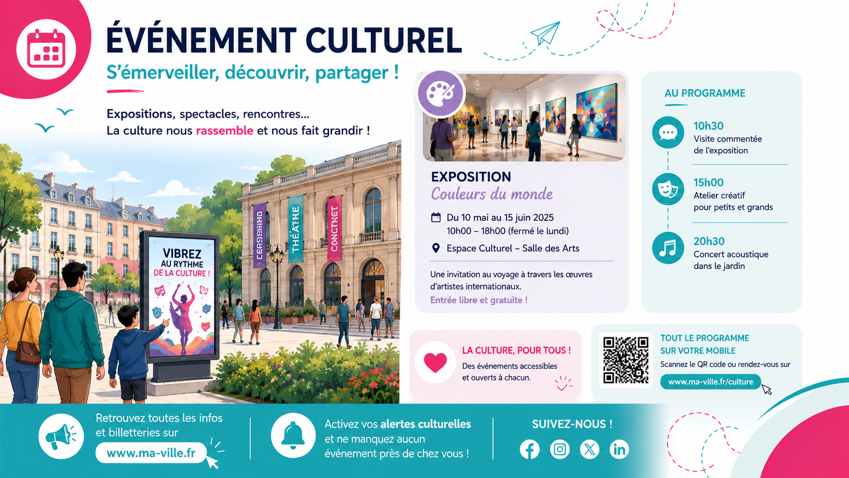 Exemple de visuel événementiel prêt à diffuser sur écran